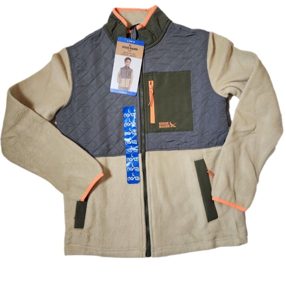 Eddie Bauer Kids Polar Fleece Jacket Large 10/12 Natural